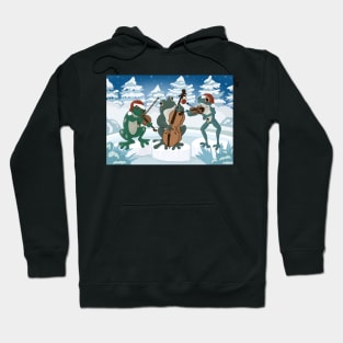 Frog Chorus String Trio at Christmas Hoodie